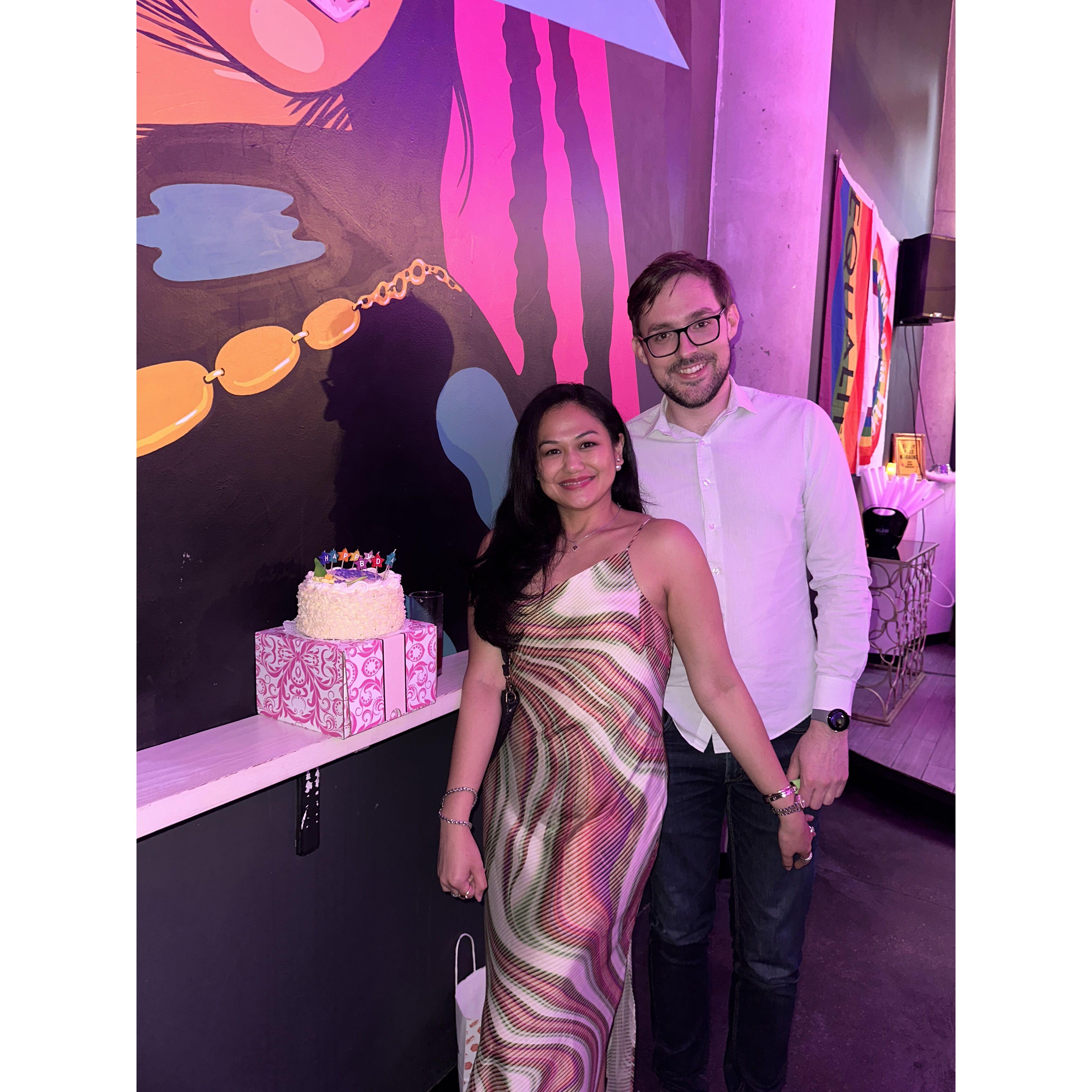 Megy's first birthday as an engaged girlie