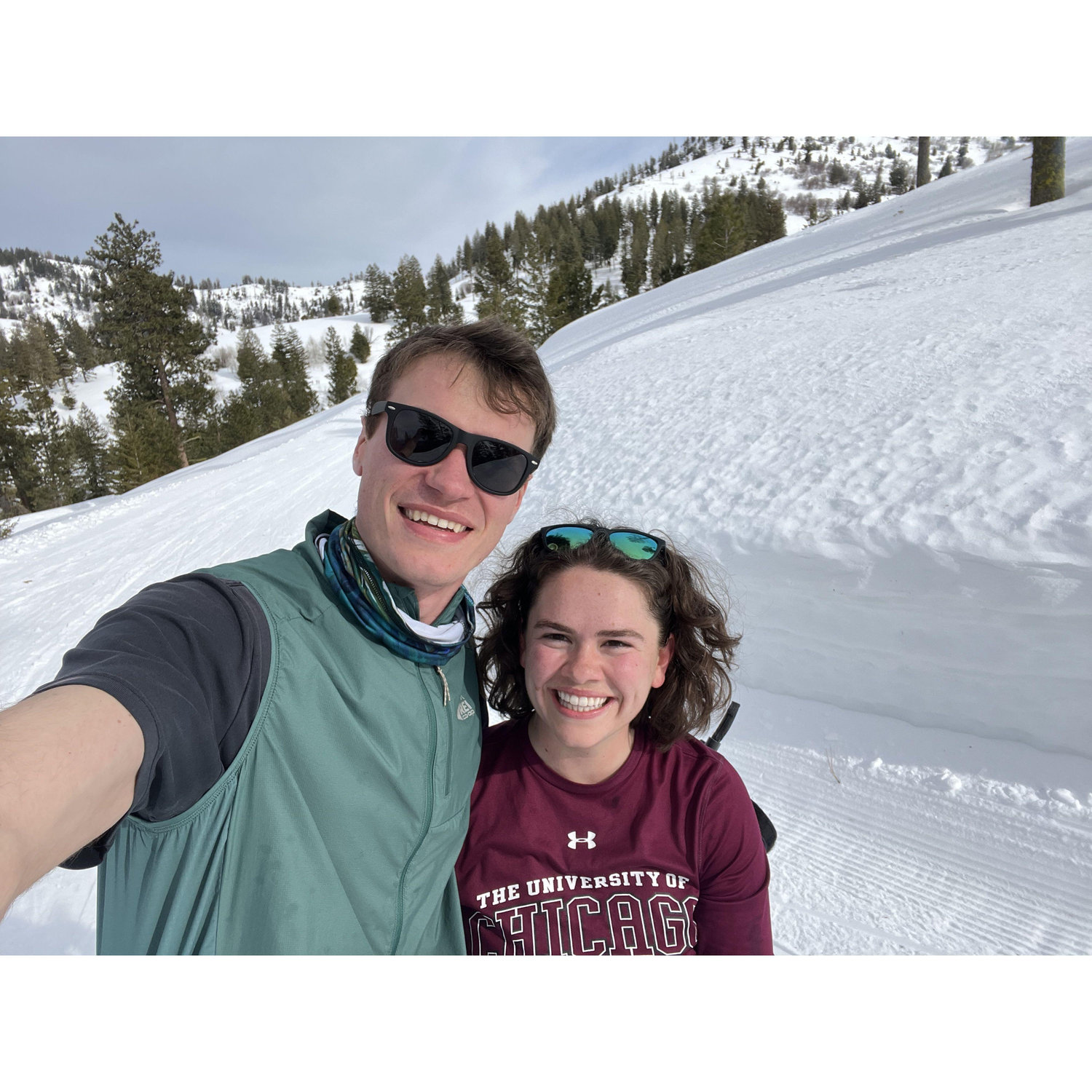 Cross country skiing together at Bogus Basin
