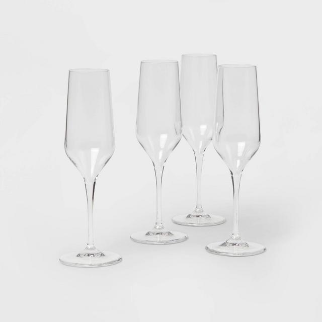 8oz 4pk Glass Atherton Champagne Glasses - Threshold™