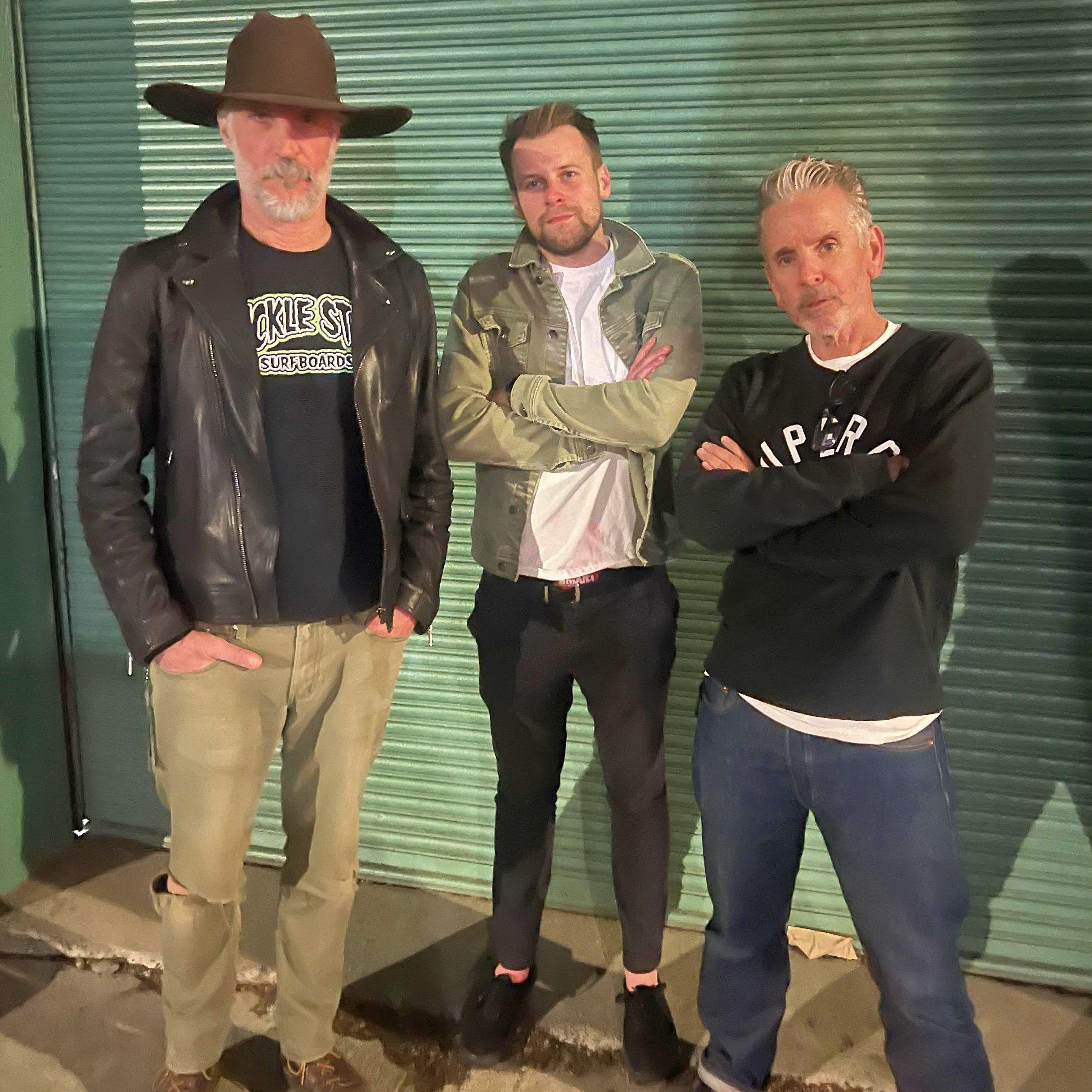 Dan with Johnny Wickersham of Social Distortion and Jay Bentley of Bad Religion.