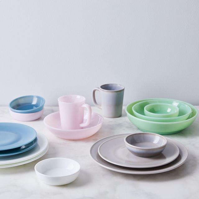 Tinted Glass Dinnerware "Salad plates, set of 4 in Jadeite"