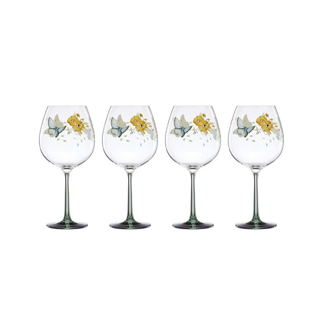 Lenox Butterfly Meadow Balloon Wine Glasses, Set of 4