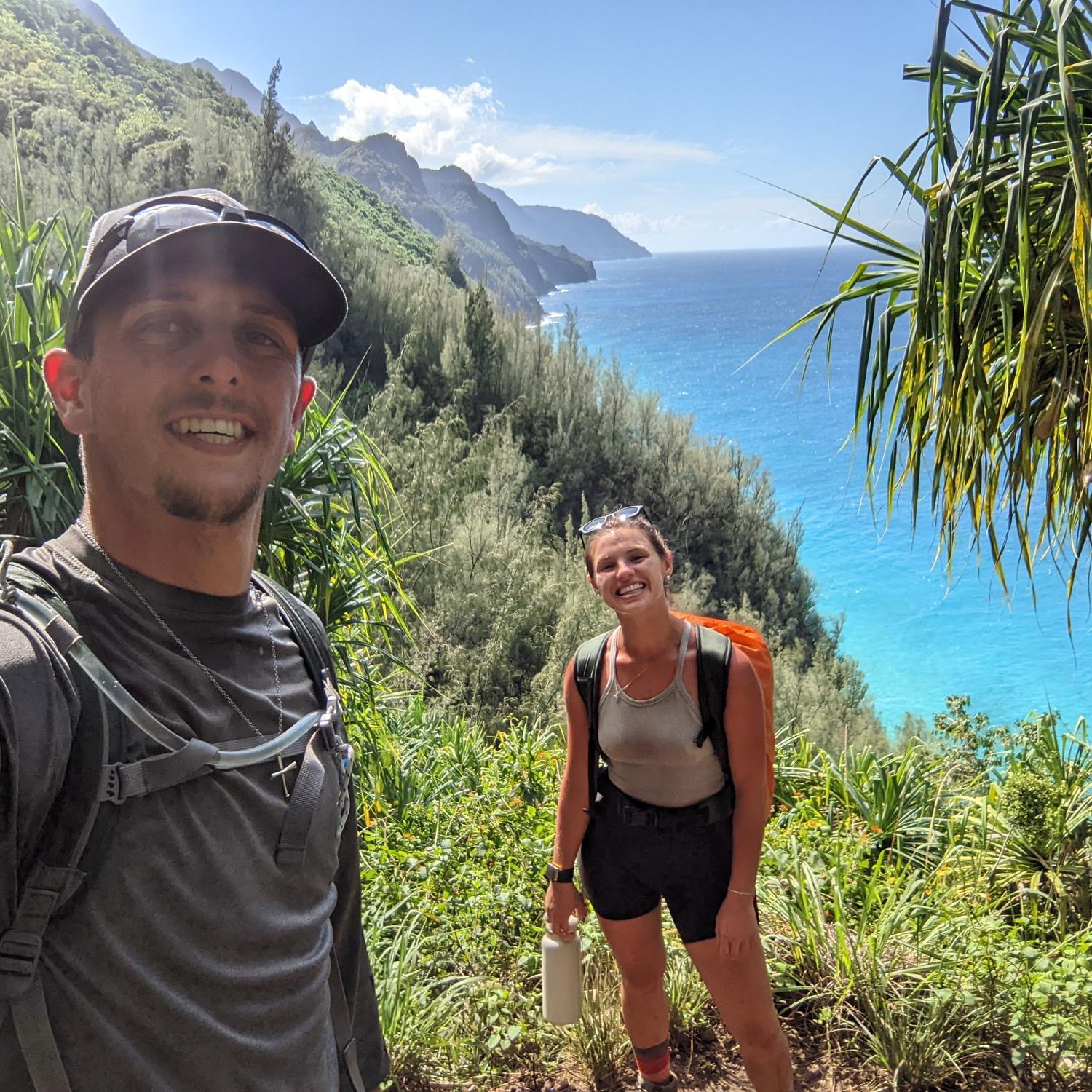 We hiked the Kalalau Valley Trail - 22 miles round trip. One of our favorite things we have done together.