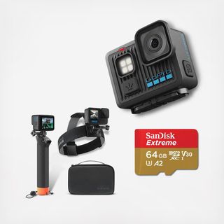 LIT HERO Camera with 64GB microSD Memory Card & Adventure Kit