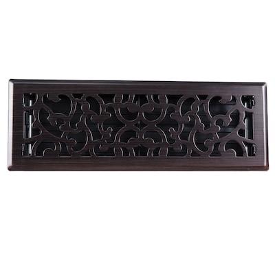 allen + roth 4-in x 14-in Maximum Airflow Steel Oil-Rubbed Bronze Floor Register