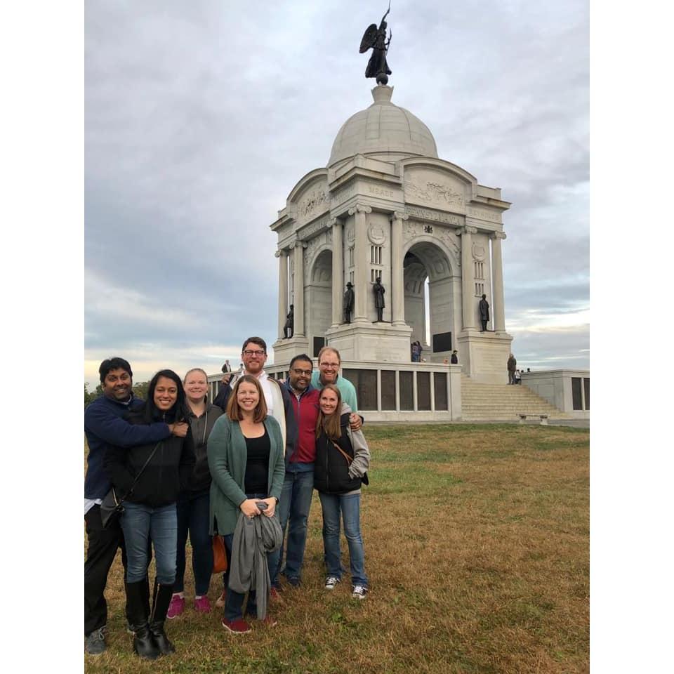 Gettysburg with the Vassar crew...Amar's friends indulge him.