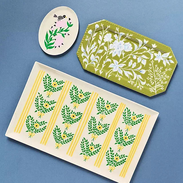 Cottagecore Enamel Tray