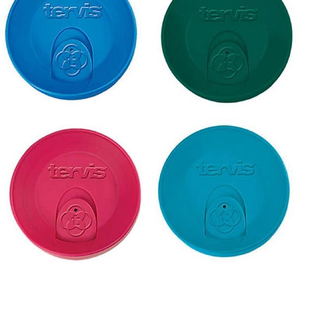 Tervis Travel Lid for 16 oz Tumbler, Don't Fit Mugs, Color Blue, Hunter Green, Turquoise & Fuchsia, Each One 4-Piece Set