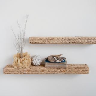 Handwoven Water Hyacinth Wall Shelf