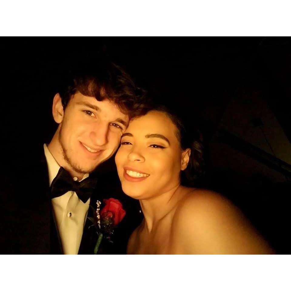 Our very first prom, we always called this "our first wedding photo"