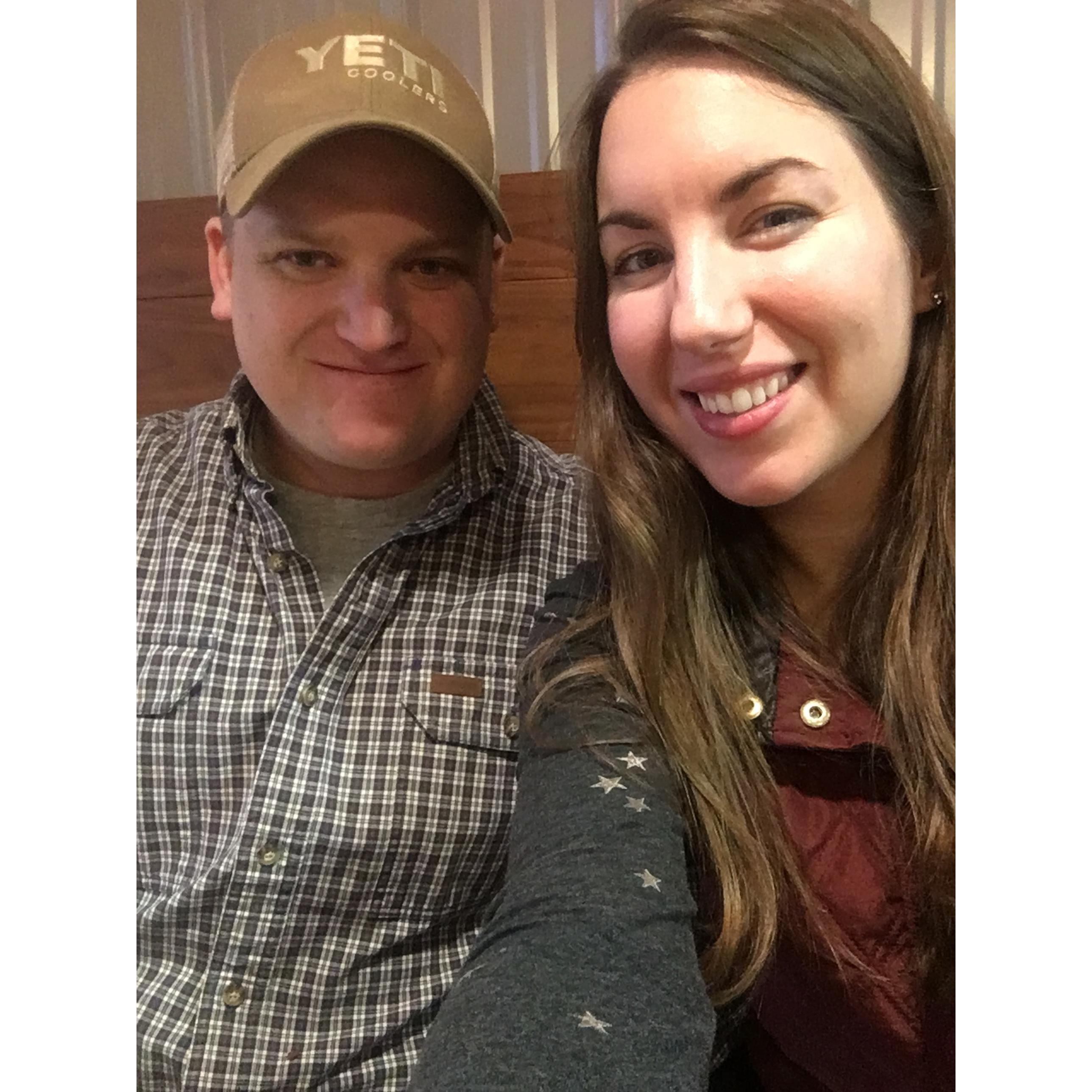 Excited to plan this wedding together...over pizza and beer! Toppling Goliath, Decorah, IA