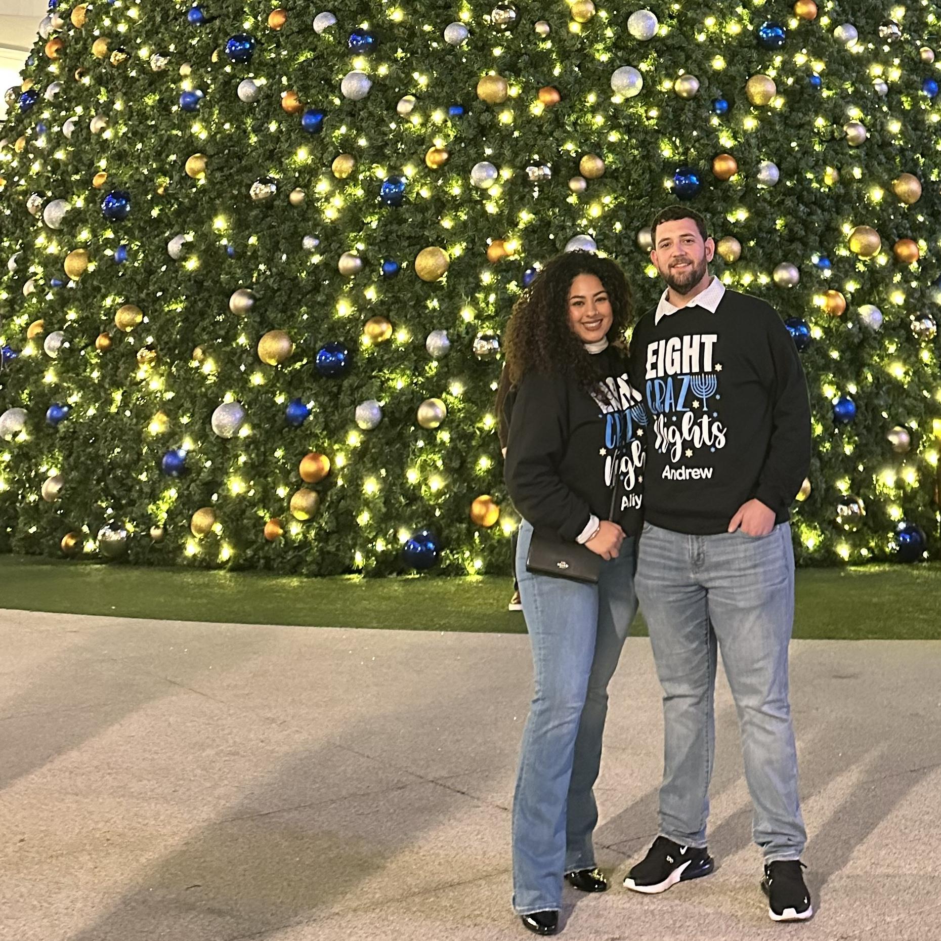 Adam Sandler comedy show with matching sweaters (duh)