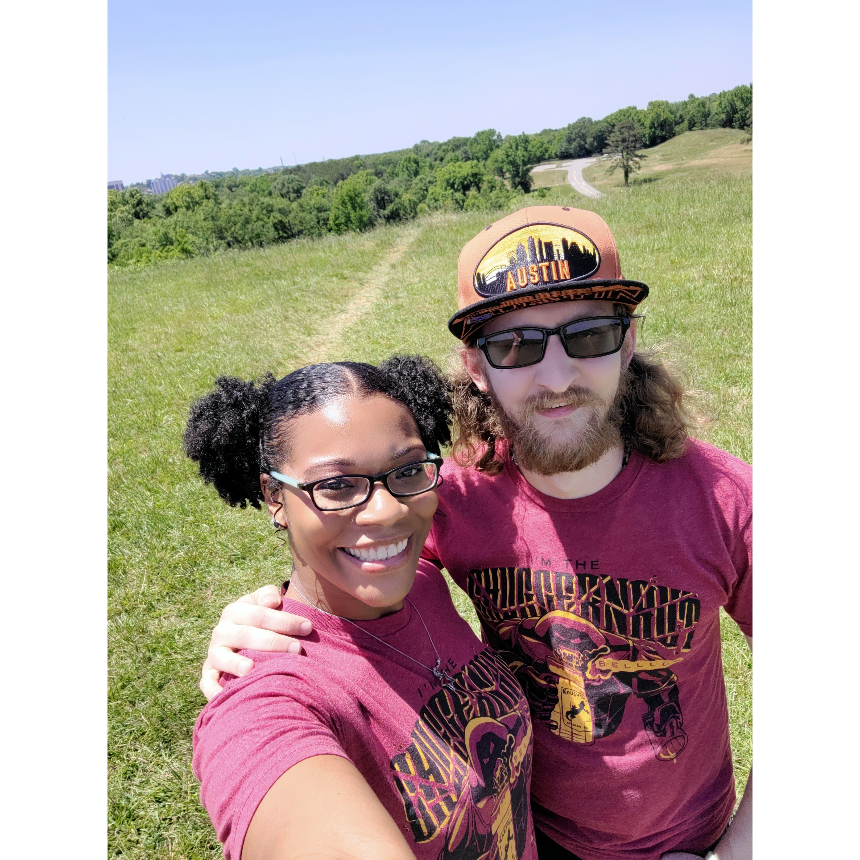 Traversing Jonathan's Muskogee ancestral mounds in Macon, GA!
