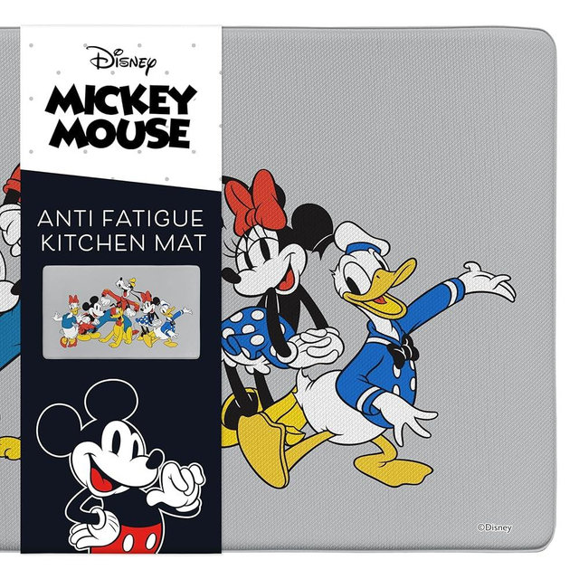 Disney Anti-Fatigue Kitchen Mats for Floor – Cushioned Kitchen Floor Mats with Non-Slip Backing – Water Resistant, Easy-to-Clean PVC Foam Mat – Mickey, Minnie, Stitch & Winnie The Pooh Designs
