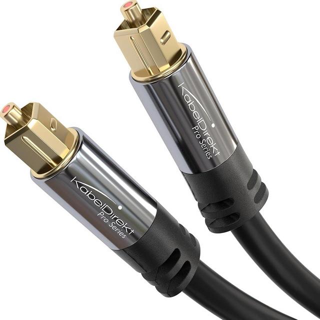 TOSLINK Cable, Optical Audio Cable – 6 feet Short Fiber Optic Lead for soundbars (Digital S/PDIF Cable, Stereo Systems/amplifiers/amps, Home Cinema, Xbox One/PS4) – CableDirect