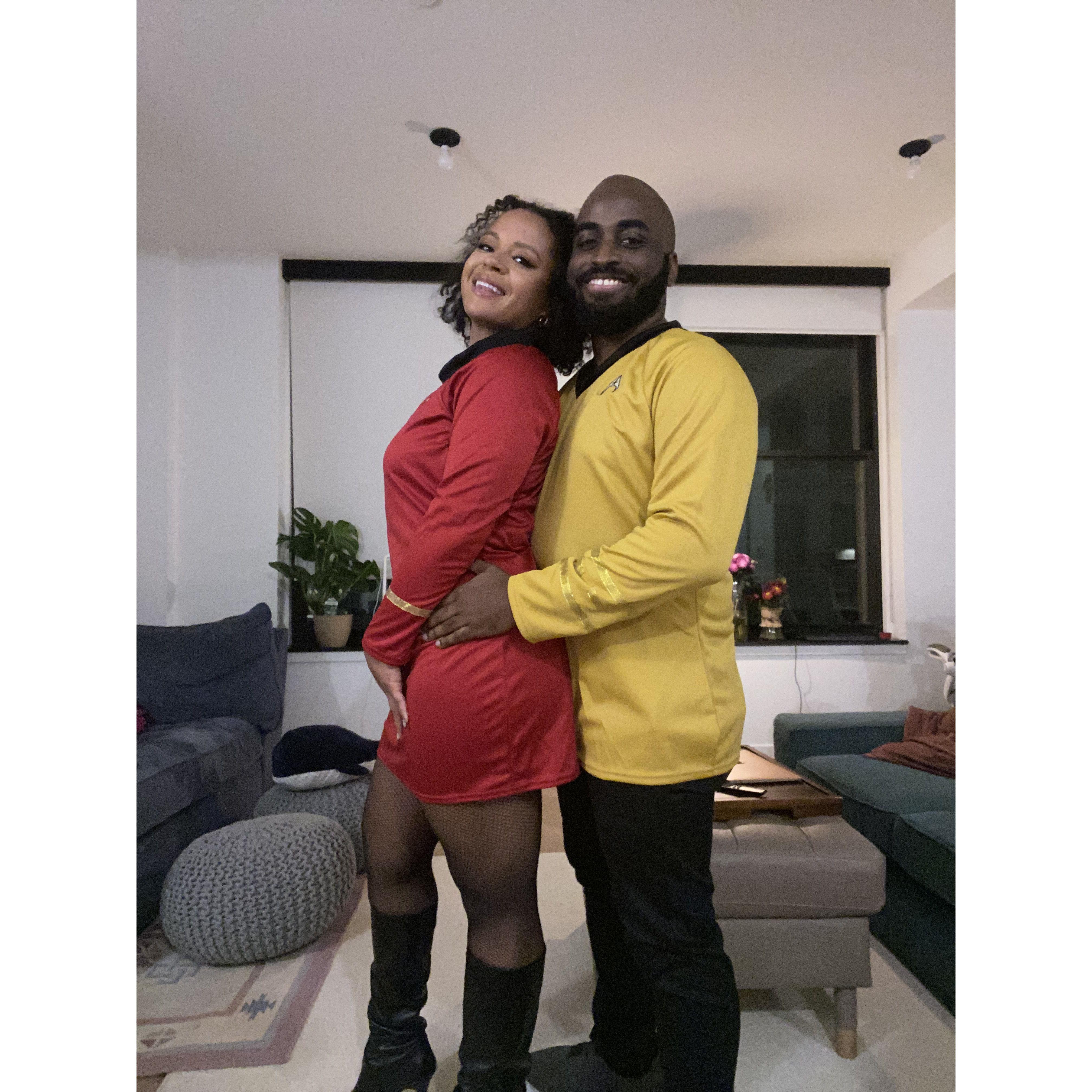 Halloween 2022 as character's from Troy's favorite programme, Star Trek.