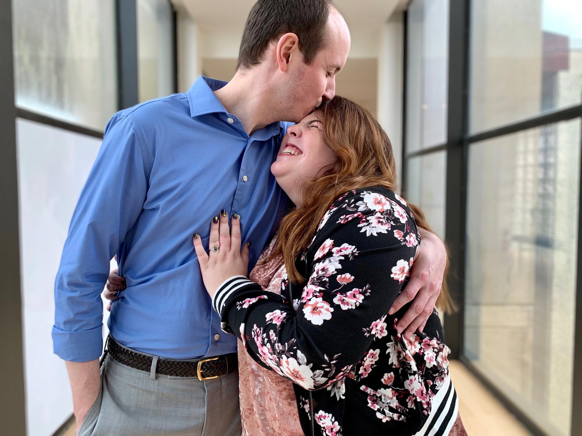He took her completely by surprise, pretending to be at work for 5 hours so she wouldn't suspect a thing!