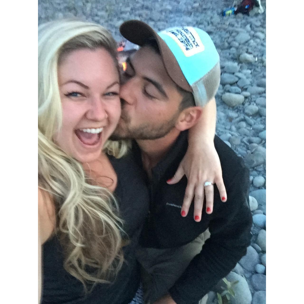 Right after he popped the question!
