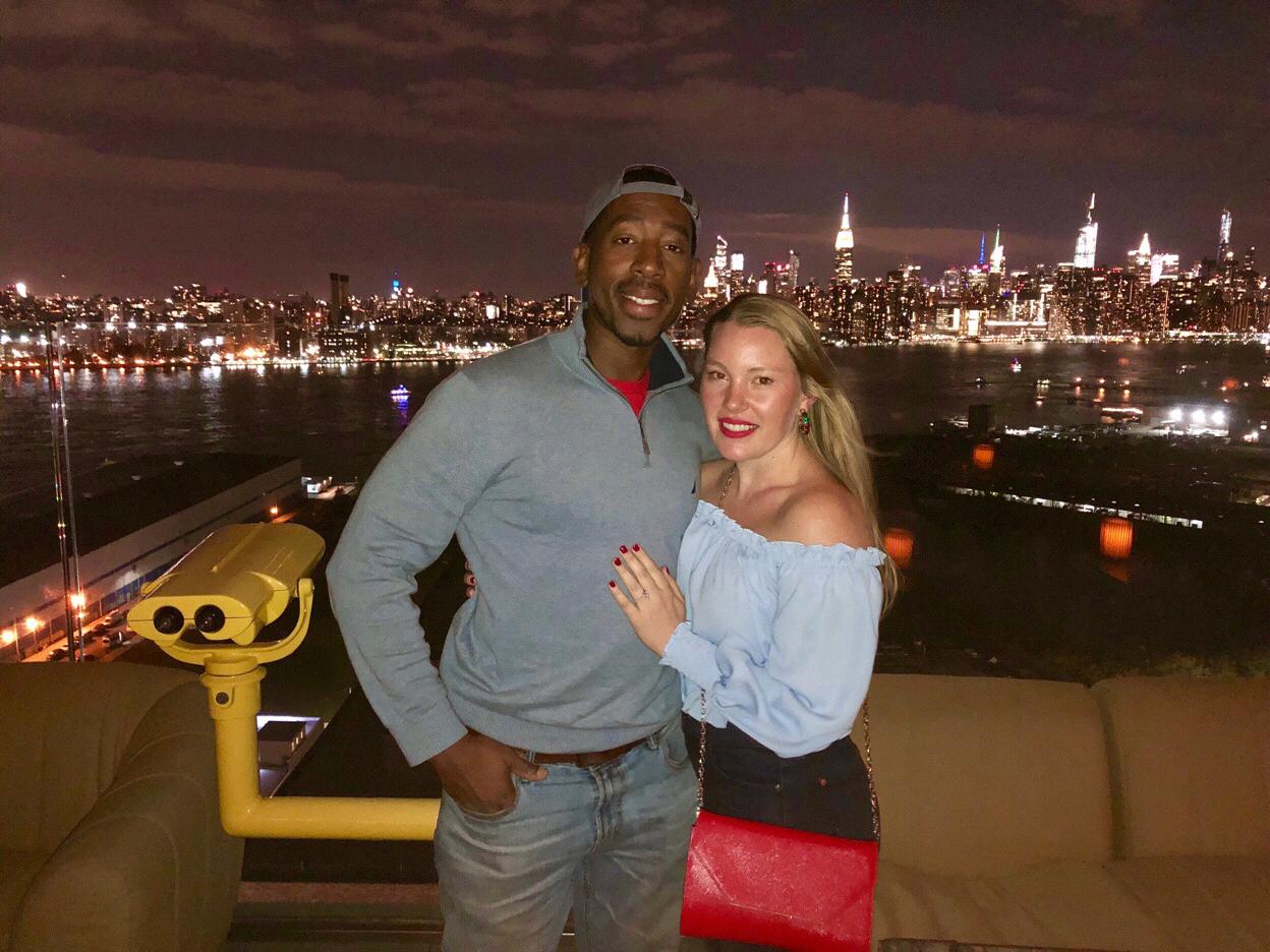 Celebrating our engagement at Westlight in Brooklyn