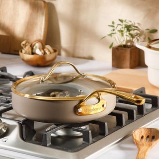 Heavy Duty Nonstick Saute/Deep Frying Pan Skillet with Lid