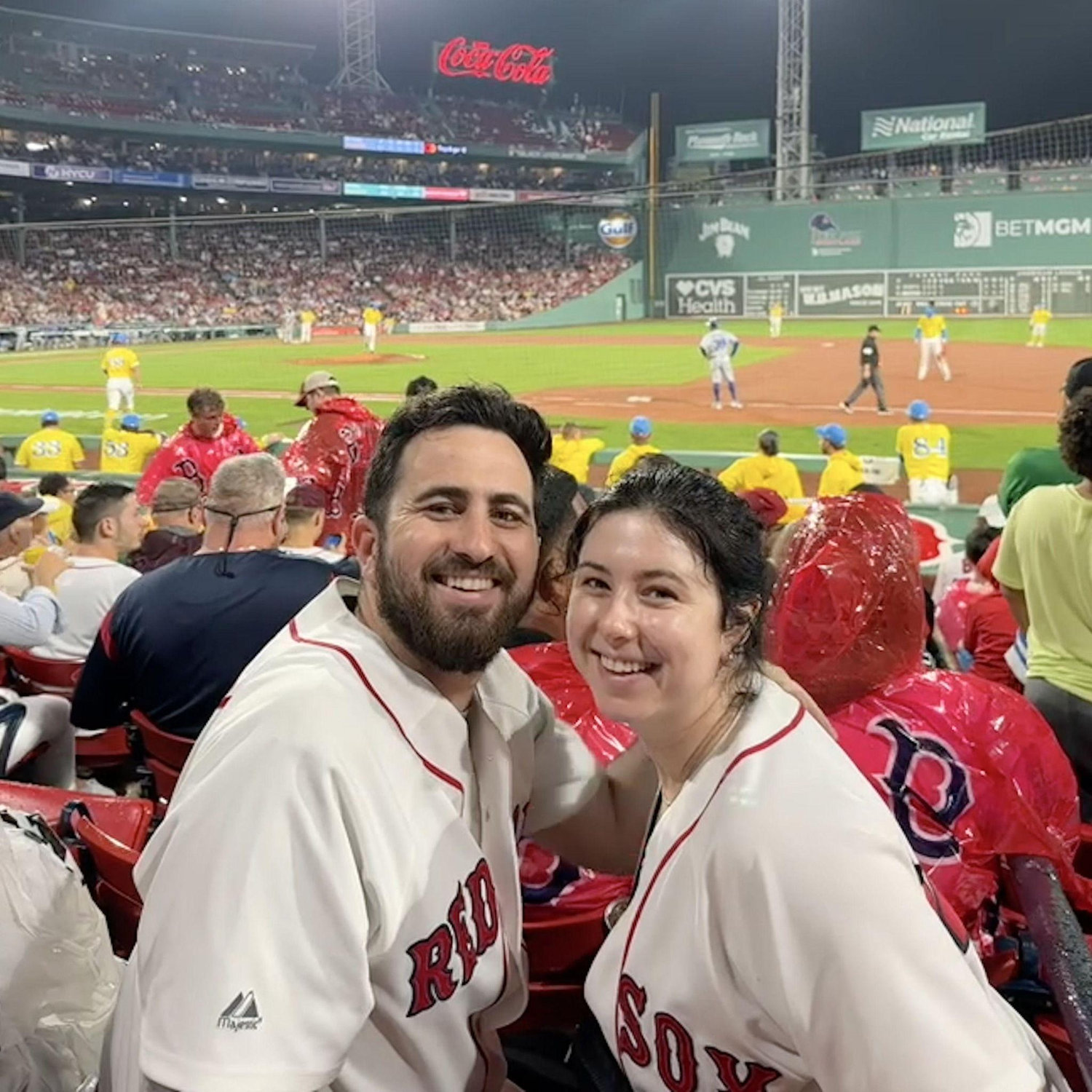 At our first Red Sox game together!