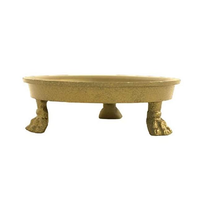 Round Clawfoot Dish — by Alice Lane Home Collection — Gold — for Home Decor, Candles, Jewelry, Perfume, Cosmetics, and Coffee Table