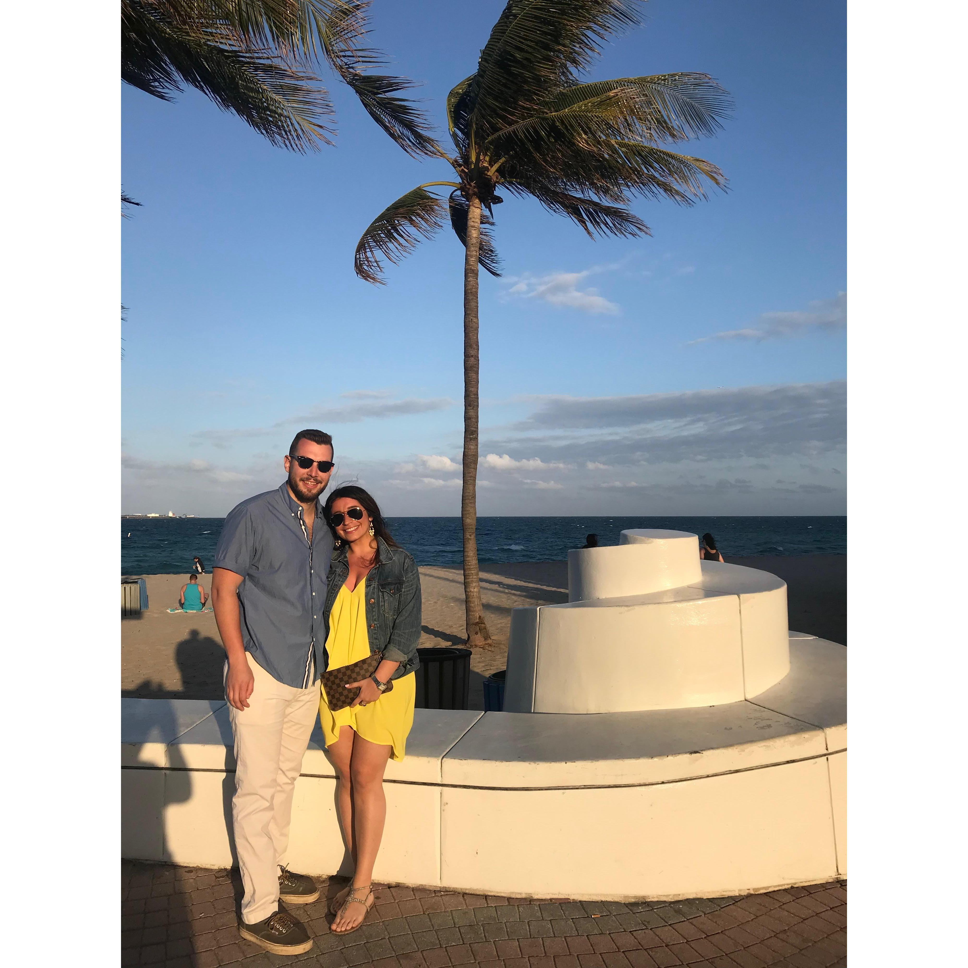 Our first trip together in Miami. 
2018.