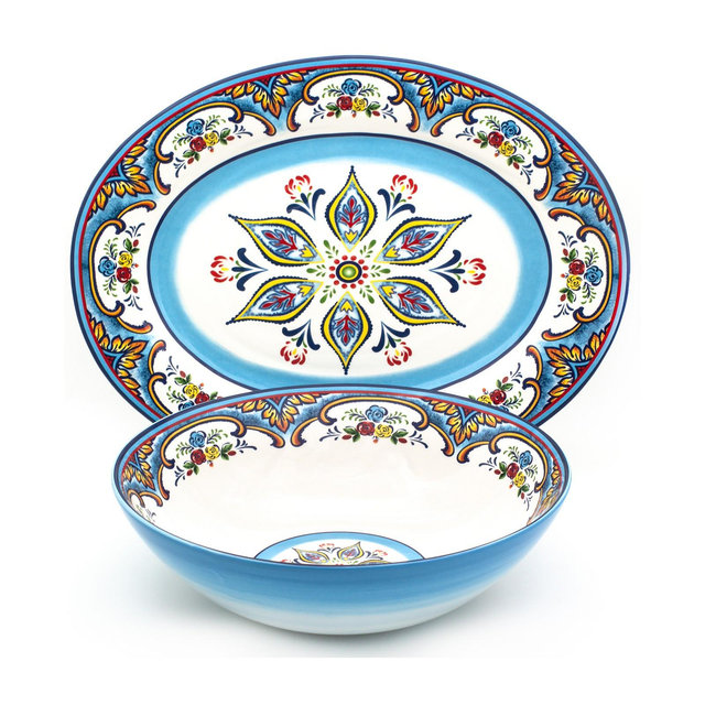 Euro Ceramica Zanzibar 2 Piece Serving Set