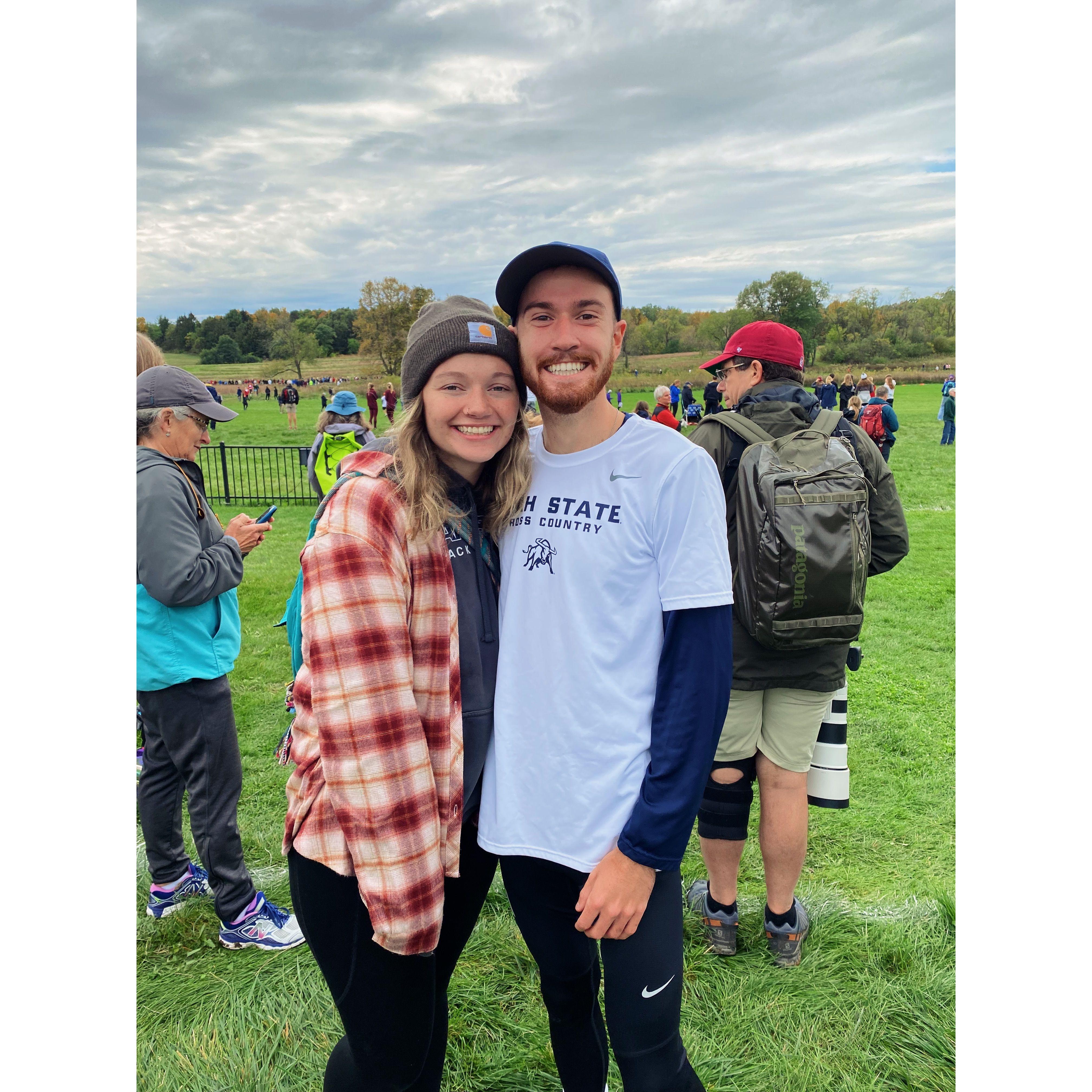This was when Darren had a cross country meet in Madison, WI and Julia was spending fall break at home and her and her family drove 2 1/2 hours to go watch him race