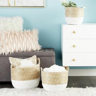3-Piece Sea Grass Contemporary Storage Basket Set