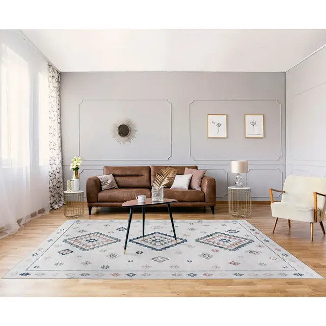 Mainstays Southwestern Faux Fur Indoor Rug, 7'x10'