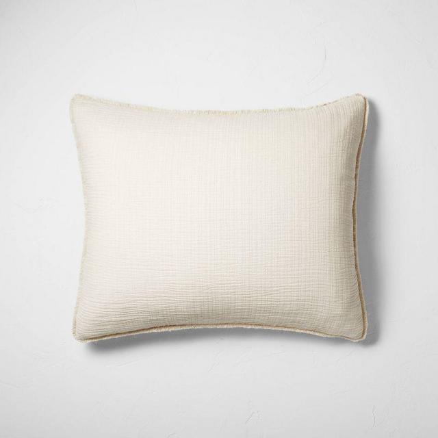 Textured Chambray Cotton Pillow Sham - Casaluna™
