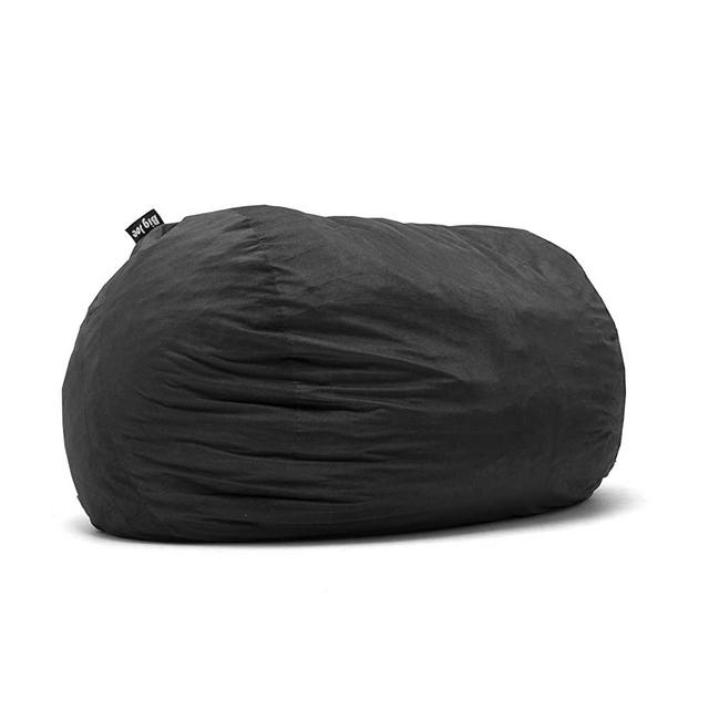 Big Joe Lenox Fuf Foam Filled Bean Bag, Extra Extra Large, Black -
