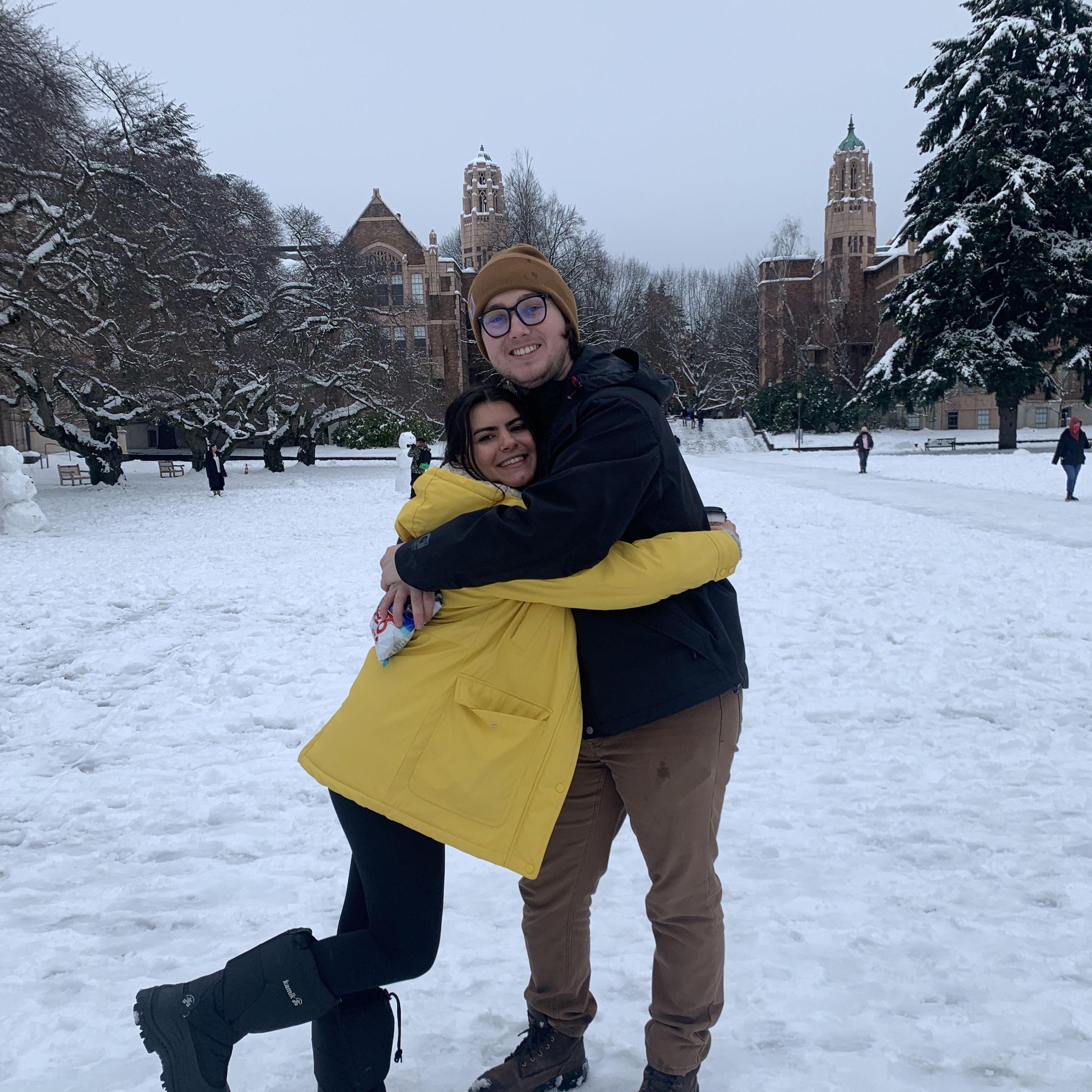 Enjoying snow days at UW