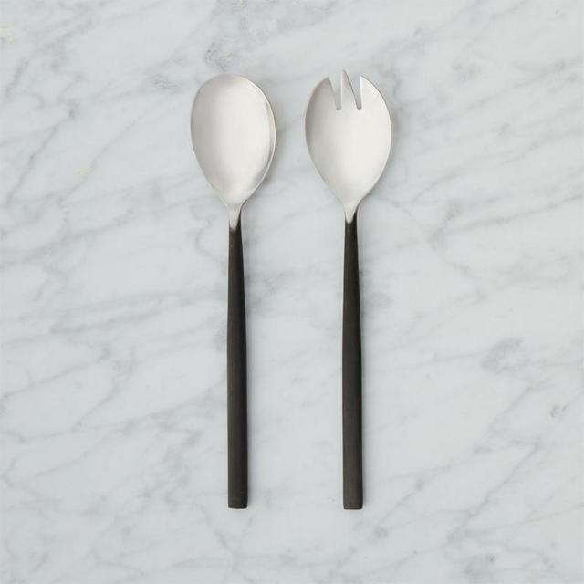 Rush Blackened Handle Serving Spoons