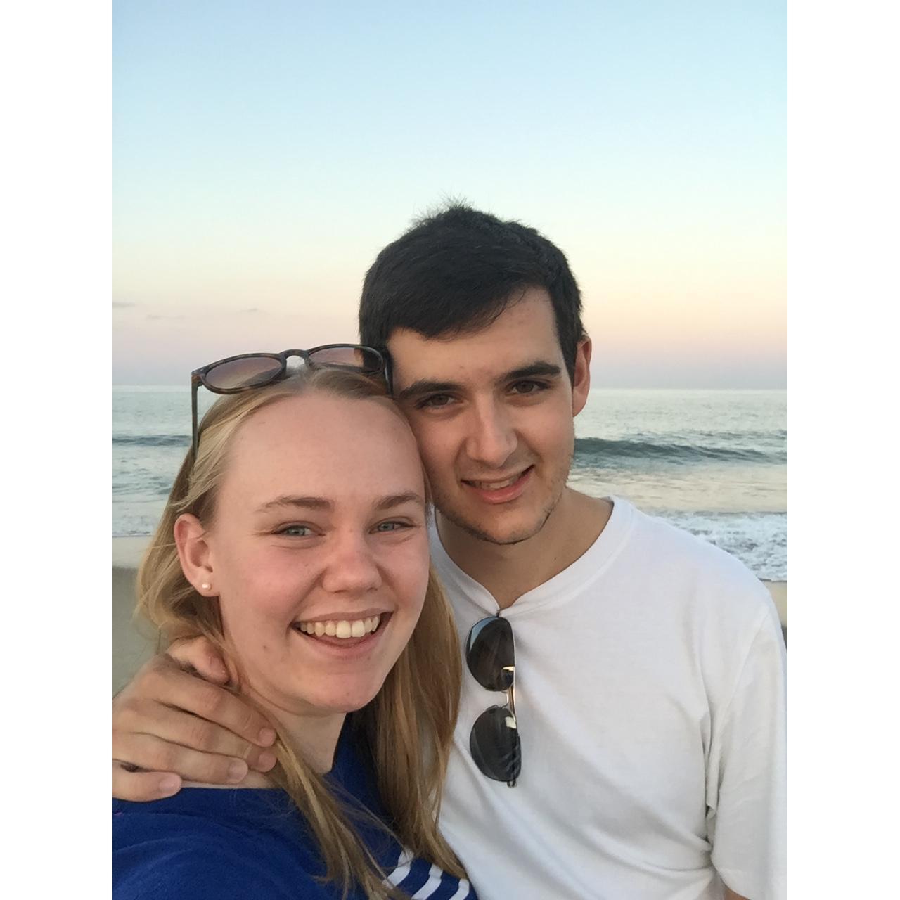 Vacationing at the beach in 2015 with Ryan's family at Ocean City Maryland.