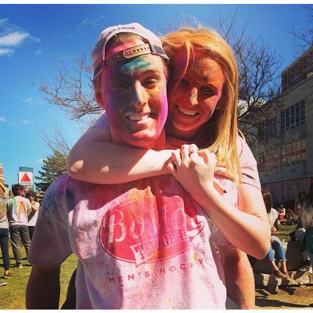 Holi celebration at BU in 2015.