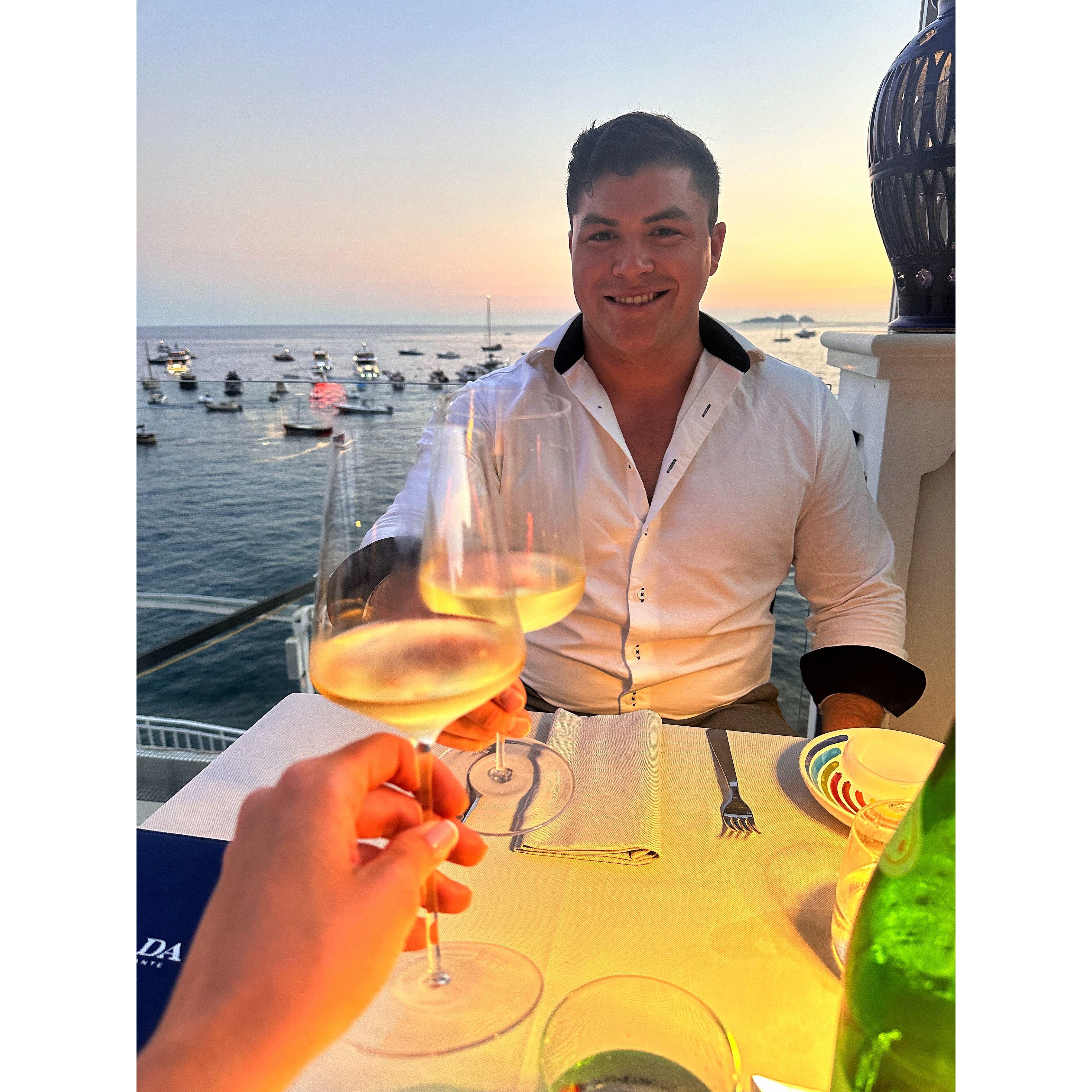 8/12/24 Our first dinner as fiancés at Rada in Positano
