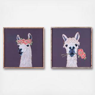 2-Piece Llama Wall Decor Set