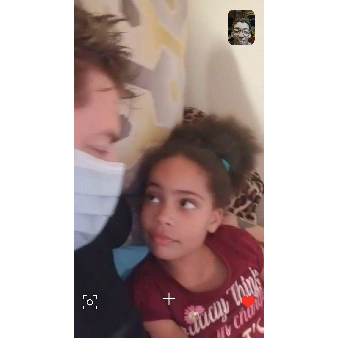 Mike and Layla Skype with Malii as Mike recuperates from flu (Oct. 2018)