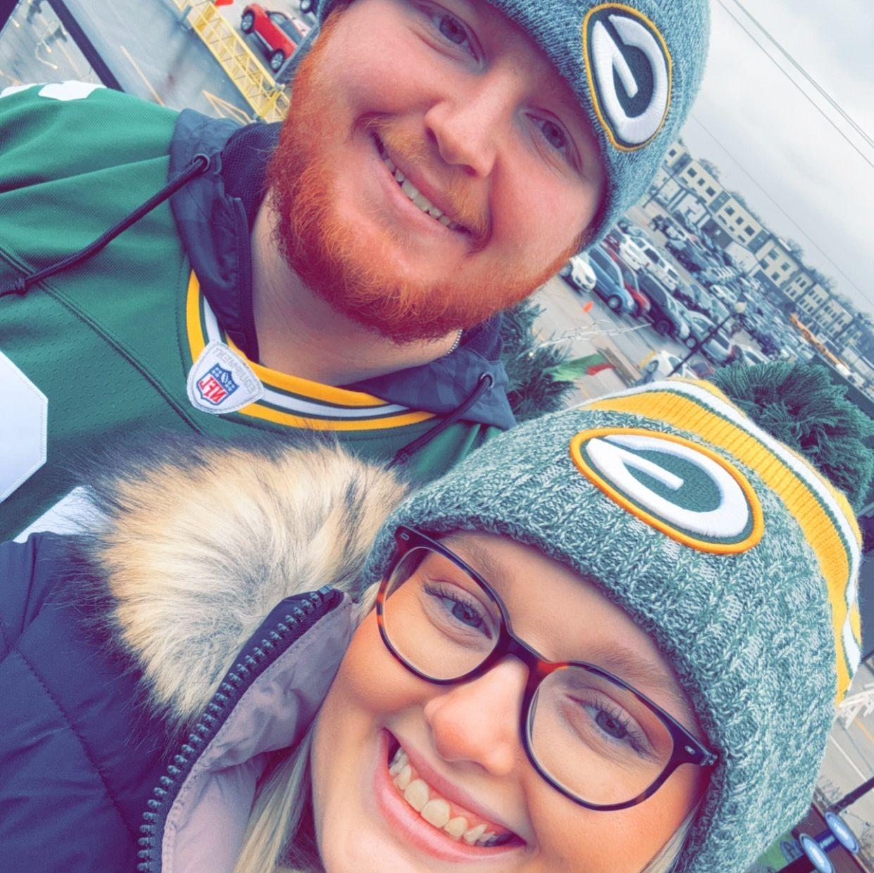 Katlyn's first Packer game at Lambeau Field!