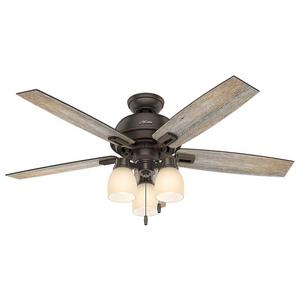 Hunter Fan Company 53336 Casual Donegan Onyx Bengal Ceiling Fan with Light, 52&quot;