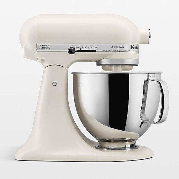 KitchenAid Artisan Series 5-Quart Tilt-Head Porcelain White Stand Mixer + Reviews | Crate & Barrel