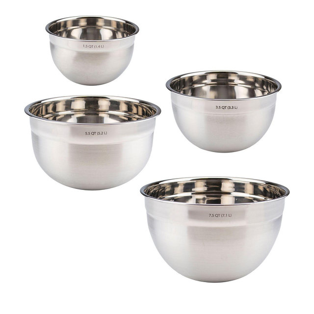 Tovolo Stainless Steel Mixing Bowls, Set of 4