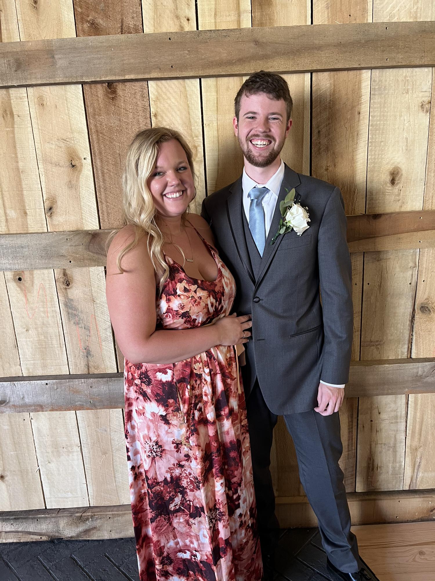 Lucas was a groomsman at his friends, Kat and AJ's wedding. Now AJ is a groomsman in his wedding!