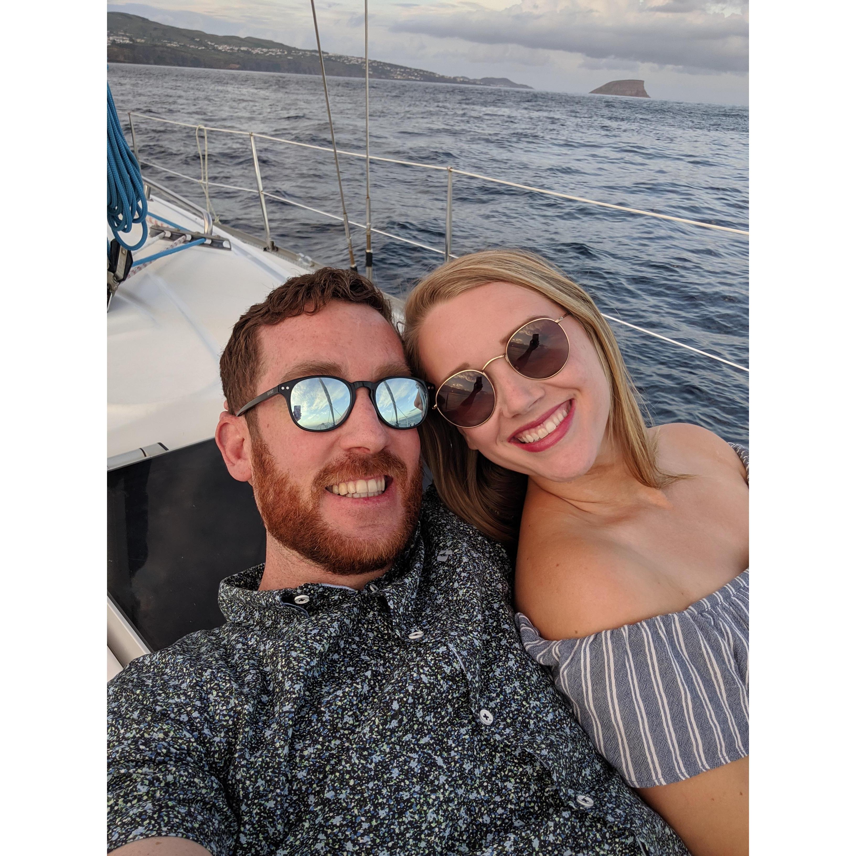 A surprise sailboat ride to celebrate Matt's 30th while we were in the Azores.