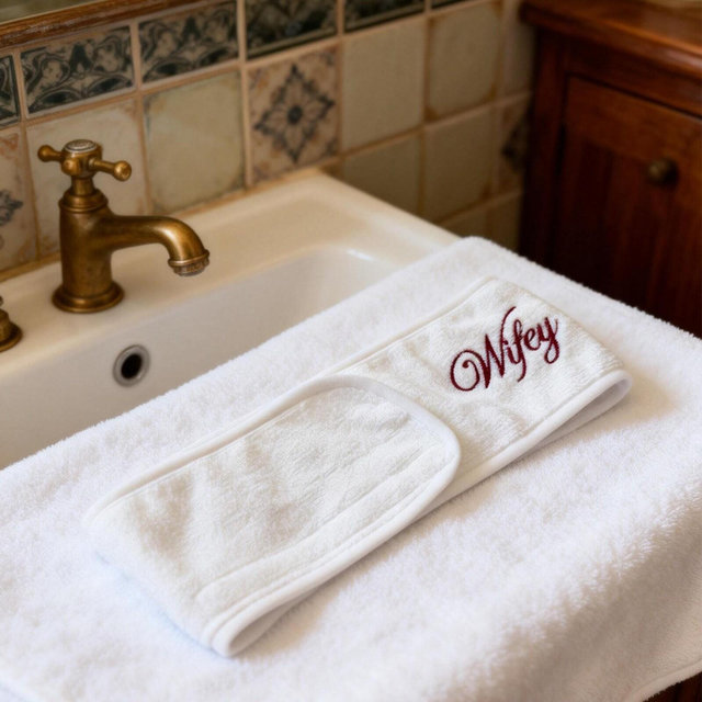 Embroidered Spa Headband, Personalized Bridal Party Gift, Beauty Salon Accessory