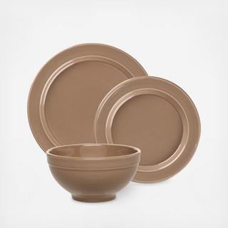 HR Collection 3-Piece Dinnerware Set, Service for 1