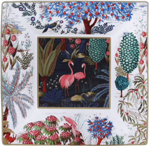 Gien ~ Le Jardin Du Palais ~ Square Candy Tray Xl, from Babcock Gifts