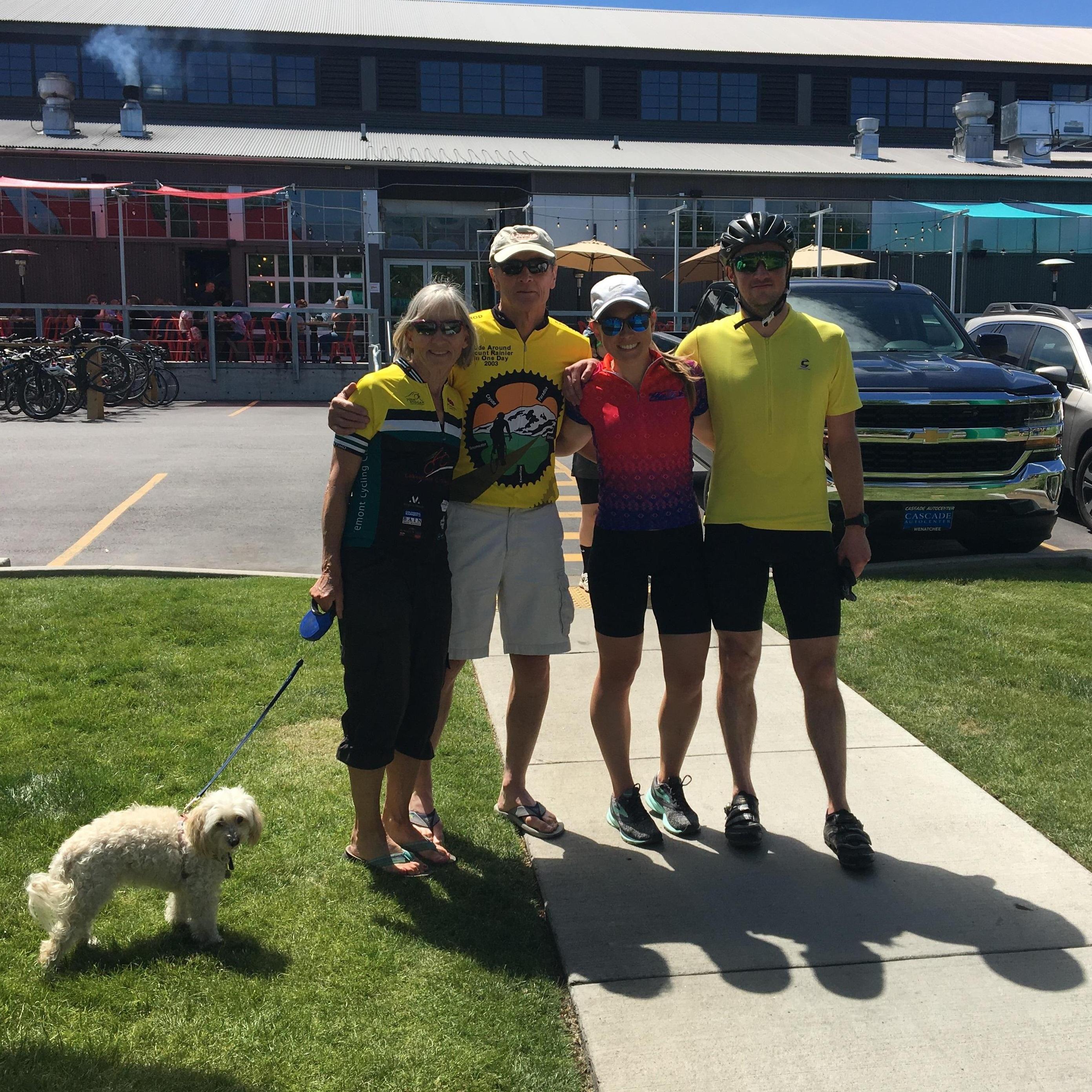 Wenatchee Apple Century and Half-Century ride with Ryan, and Jenny's parents - Marion & George. Ryan did the century (100 mi)!